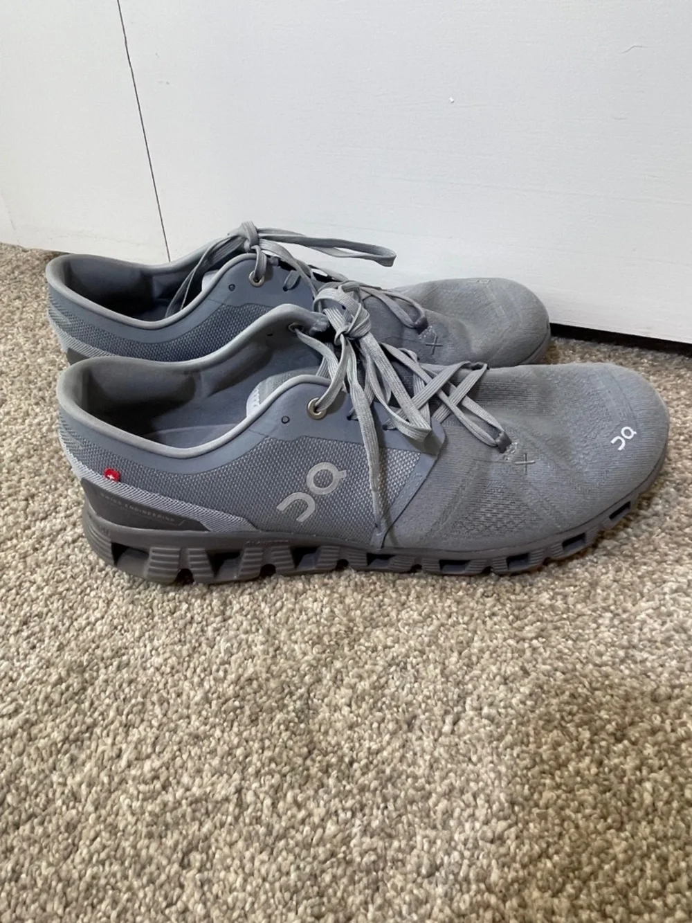 On Running Men's Cloud X3 Sneakers Mist/Rock, Gray, Size 12